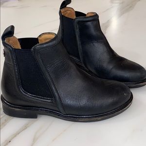 Leather ankle boots